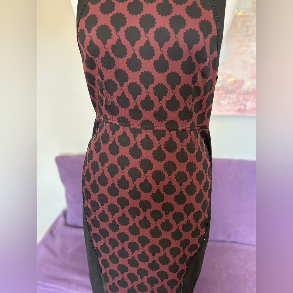 Rachel Roy Women's Dark Red and Black‎ Dress with Zipper Feature Size 8 - Picture 3 of 14